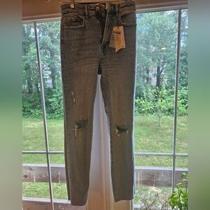 NWT Stradivarius cut out blue jeans